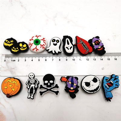 极速1PCbS Halloween Horror Series PVC Shoes Charms For DIY S