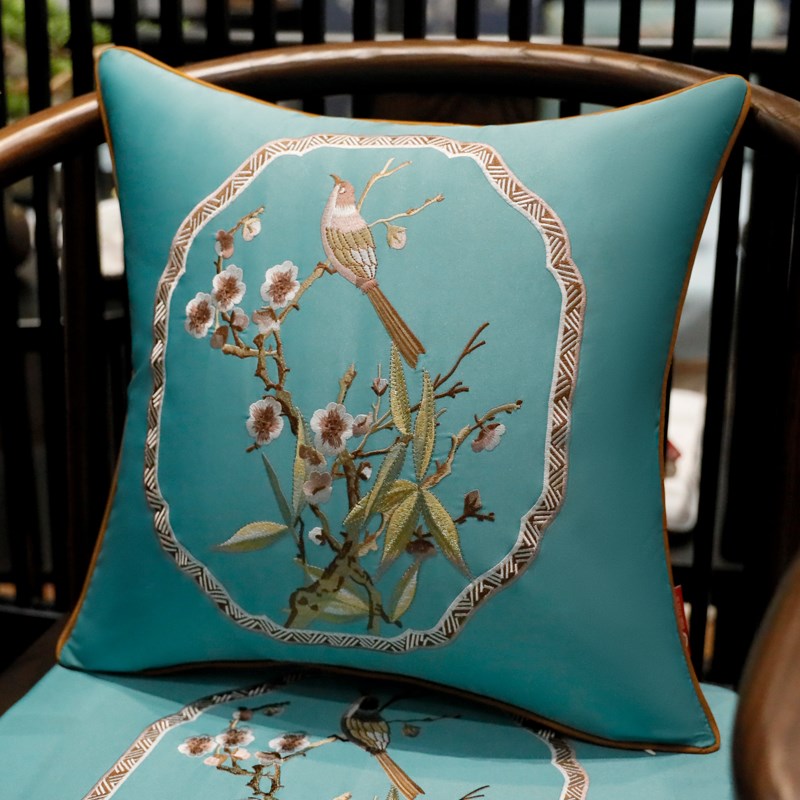 极速中式抱枕含芯红木沙发大靠背腰枕H古典客厅靠枕护腰靠垫床头