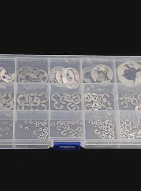 极速304不锈钢开口挡圈卡簧套装m12-m15 e型卡簧 Se型卡扣 卡环 g