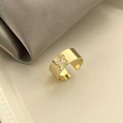 新品Vintage Butterfly Rings For WomFen Men Lover Couple Ring