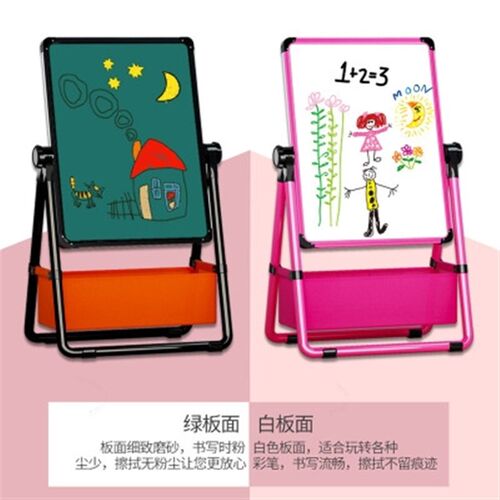 新品。儿童画板双面磁性小黑板支架式家J用宝宝画画涂鸦写字板画
