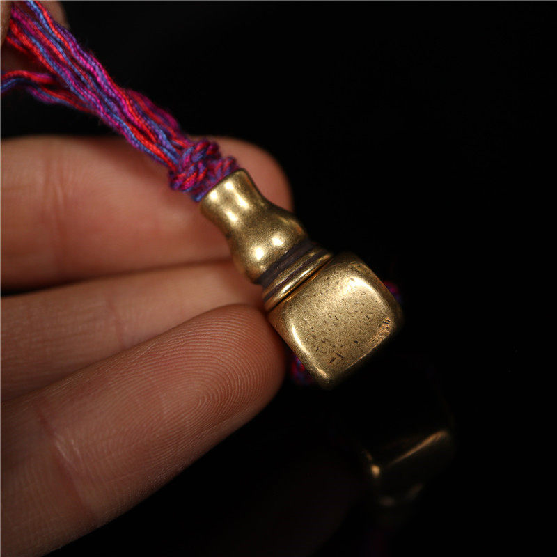 极速保真纯铜不掉j色方形黄铜复古手工三通佛头金刚星月菩提diy配