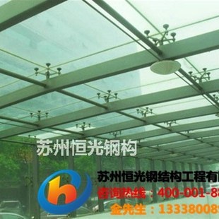 极速苏州阳光板雨棚自行车棚骨架钢U结构采光雨棚