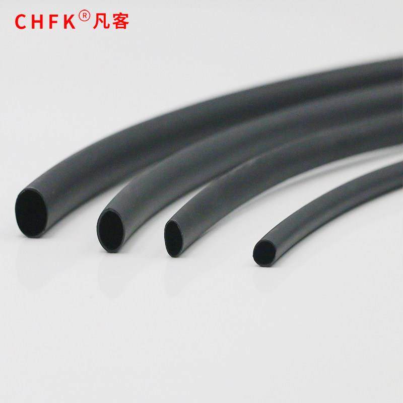 极速新款3倍收g缩防水带胶套管 绝缘热缩管 黑色加厚护套双壁管电