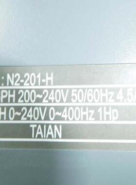 极速台安变频器N2-201-H 0.75KWR/220V实物询价