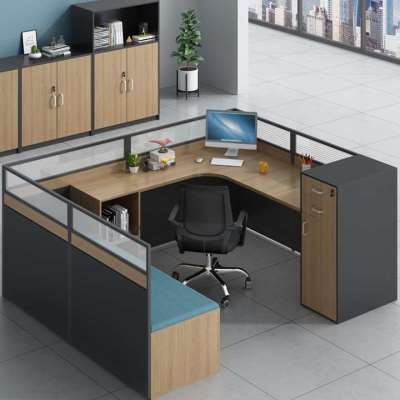 极速公司职员桌加大办公s桌工位办公室带休息床办公桌屏风卡位L型