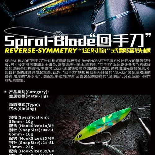 极速【新品】子夜鸦语回手投刀铁板飘落式L远翘嘴路亚假套饵装淡