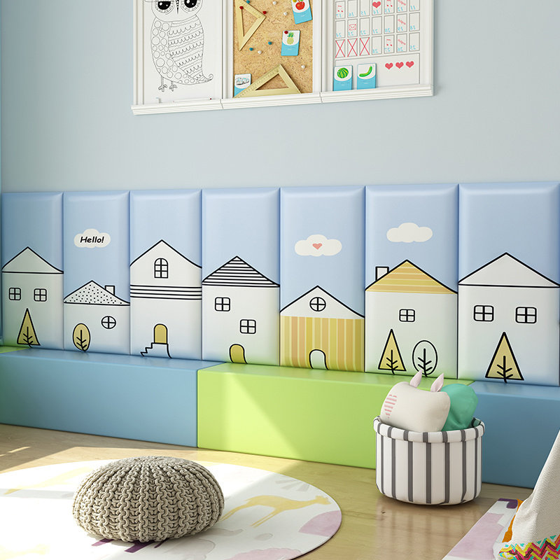 极速定制榻榻米墙围软包儿童防撞床头板K软包贴自粘炕围床围幼儿,家装主材,背景墙软包,淘宝优惠券,粉丝福利购,淘宝优惠卷