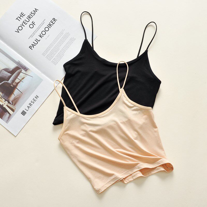 新品夏季白色打底防走光裹胸抹z胸内搭吊带小背心外穿少女内衣高