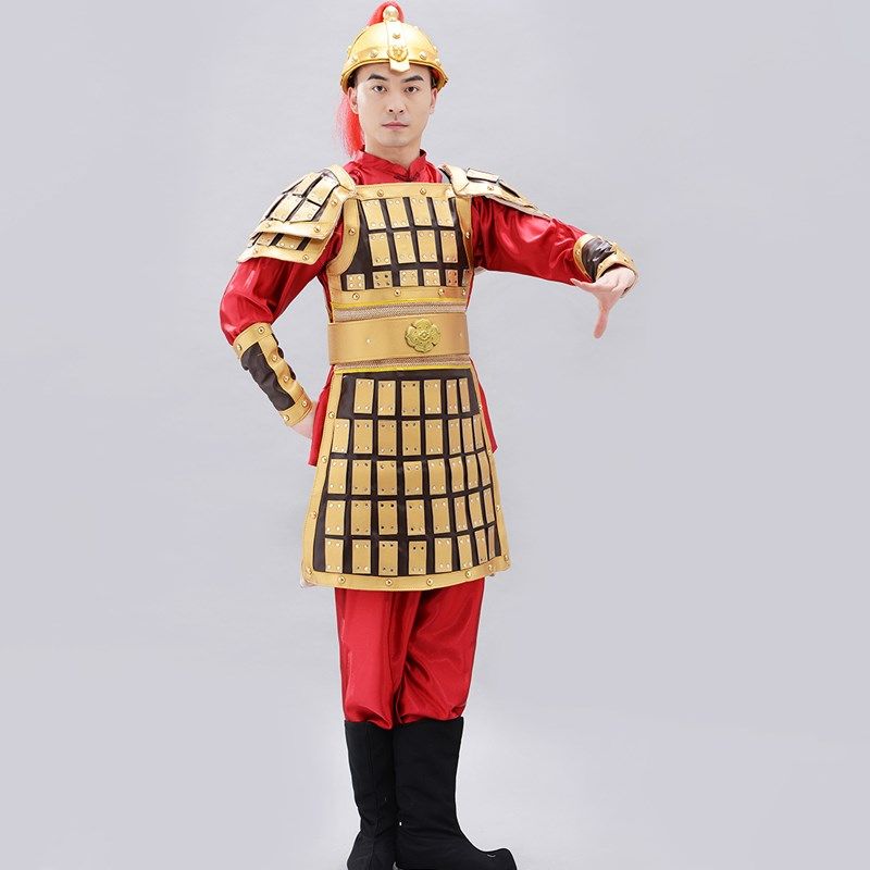 新品盔甲可穿古代金色将军铠甲大C明王朝将军铠甲影视写真盔甲演