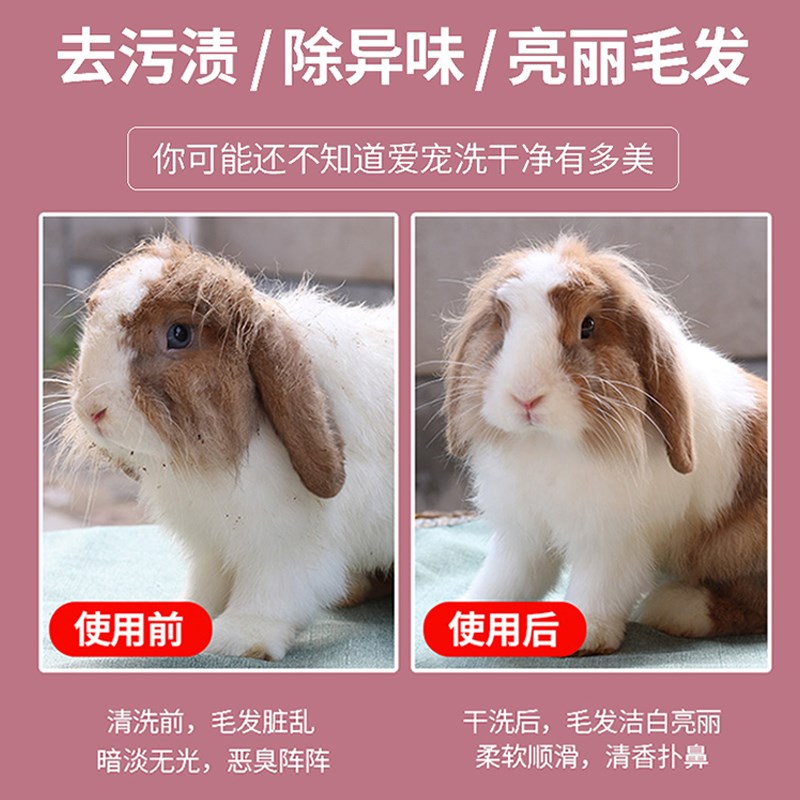 极速兔子干洗粉仓鼠浴沙洗澡沙y宠物免水洗除臭剂去味泡泡荷兰猪
