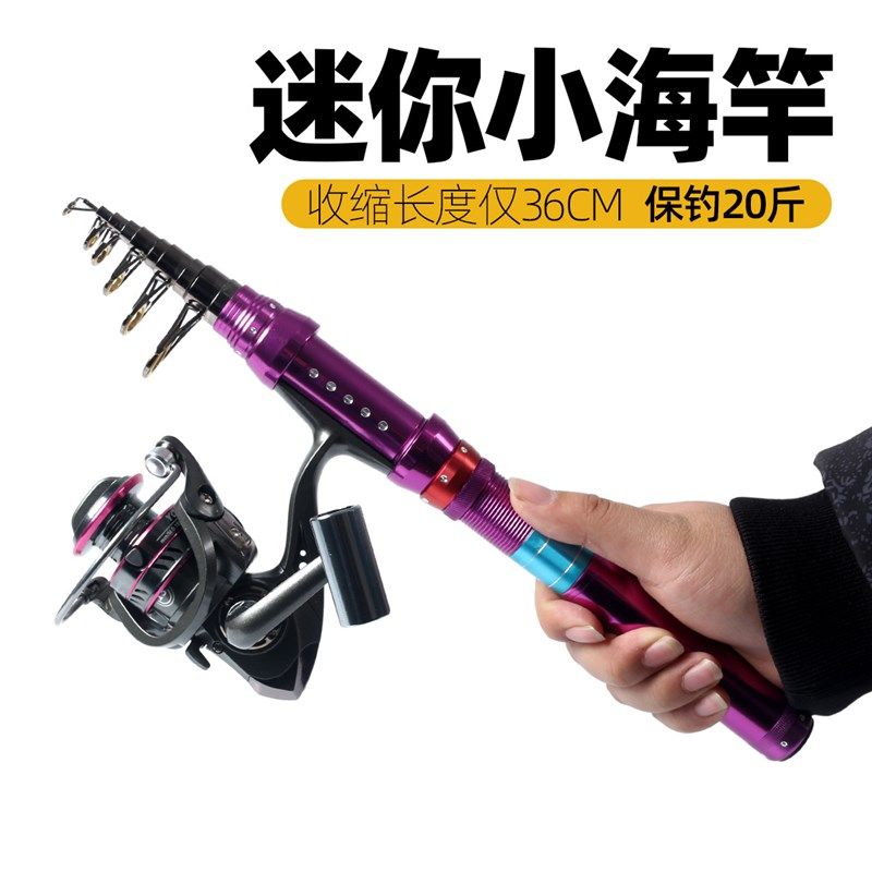 极速小海竿迷你短节钓竿海杆路亚软尾小矶竿钢笔T裸竿甩杆远投抛