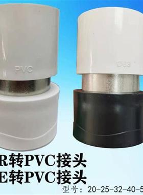 极速PPRc转换接头PVC胶粘PERT直接PB热熔PE塑料水管直通承插转变