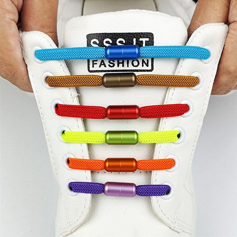 极速No Tide Shoelaces Multicolour Elastic Adult Shoestrings