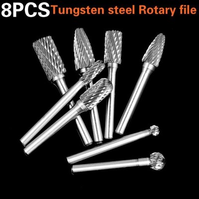 极速6/10/12MM High quality 8Pcs Tungsten steel RoUtary file