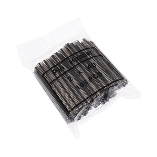 极速新品 单排排针座连接p器间距200mm小黑夹座2x40P直针双排弯针