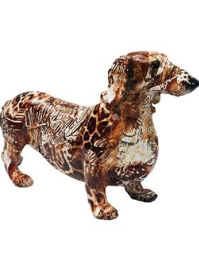 极速594C Color Dachshund Svtatue Garden Decor-yard Lawn Resi