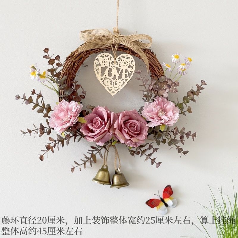 卧室房门墙面壁挂花篮ins风创意入户门装饰挂件房间软装悬挂饰品