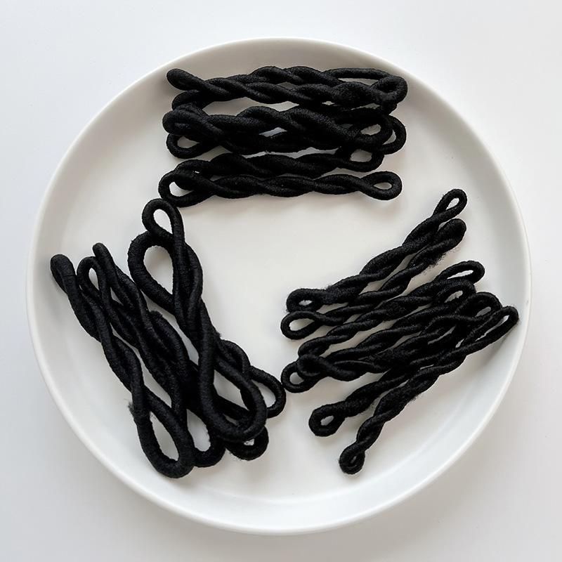 老式黑色胶皮圈头绳女扎头发绳橡皮筋发圈传统简约简单头饰