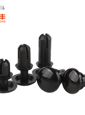 尼龙铆钉R型铆钉塑料黑色按压式卡扣子母PC板塑胶铆钉R2R3R4R5R6