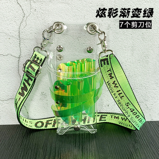网红发型师透明剪刀包日式创意剪刀包腰包个性潮流斜跨美发工具包