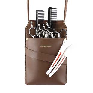 真皮剪刀包 高端发型师斜挎专用腰包美发时尚网红剪发包日本工具