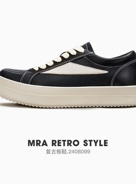 Mr.A厚底板鞋男鞋2025春季新款国潮RO风运动休闲鞋复古软底百搭鞋
