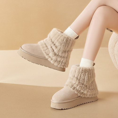 奥古狮登女款加绒厚底雪地靴