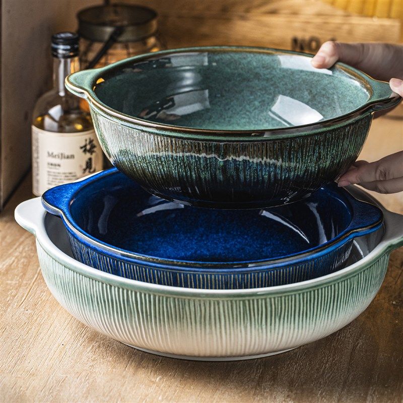 酸菜鱼大盆碗12英寸双耳汤碗大号家用水煮鱼毛R血旺专用汤盆大盘,餐饮具,碗,淘宝优惠券,粉丝福利购,淘宝优惠卷