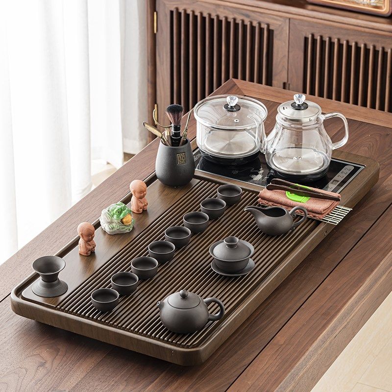 茶具套装家用高档简约办公室整套功夫茶盘全自动泡茶X台一体烧水,餐饮具,整套茶具,淘宝优惠券,粉丝福利购,淘宝优惠卷