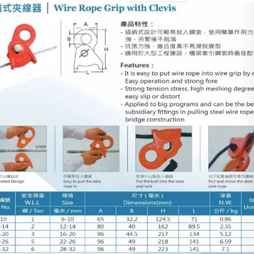 插销式钢丝绳拉紧器 电力钢索引z线器 拖线卡线器1T2T3TWRC