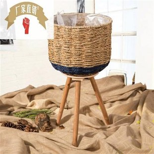 藤编花篮草编工艺品花篮 厂家y直销田园家居摆设柳编篮子绿萝花盆