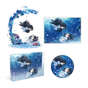 喵喵现货正版魔道祖师动画周边朝夕池系列 魏无羡蓝忘机徽章立牌