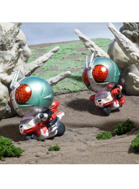 喵喵预订  扭蛋 假面骑士骑车造型摆件摩托车Q版大头 帝骑 W 1号2