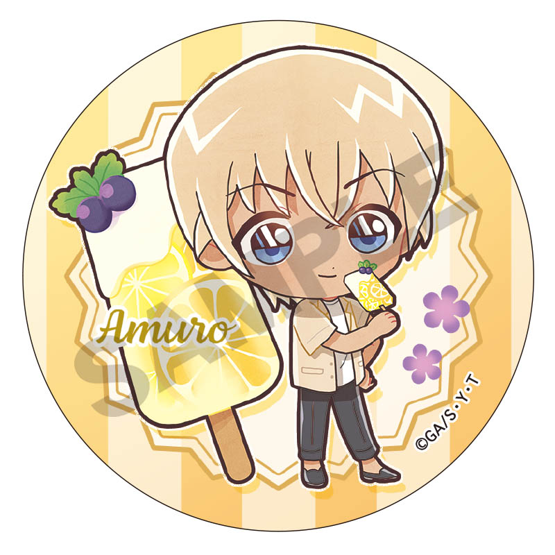 喵喵预订-    CRUX 名侦探柯南 Q版吧唧徽章 夏日甜品ver 安