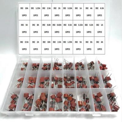 爆款240Pcs382392熔断圆柱形保险丝0.5A1A-10A液晶电视电源PCB套