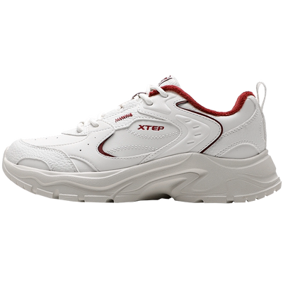 特步加绒女鞋2025冬季新款皮面防水运动鞋官方正品增高保暖休闲鞋