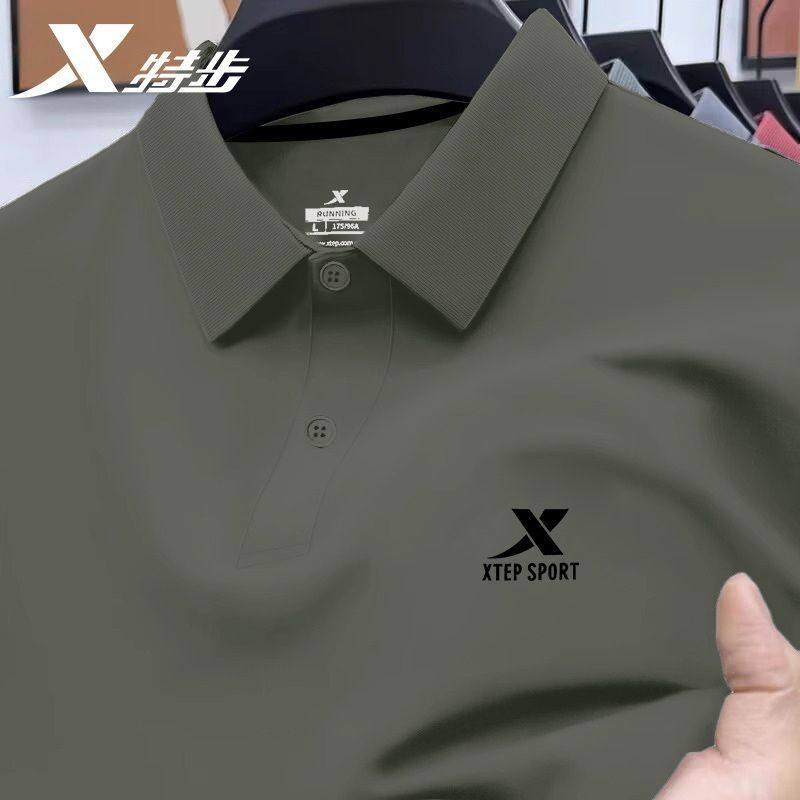 特步polo衫短袖男2026新款春季冰丝速干上衣商务翻领透气运动T恤