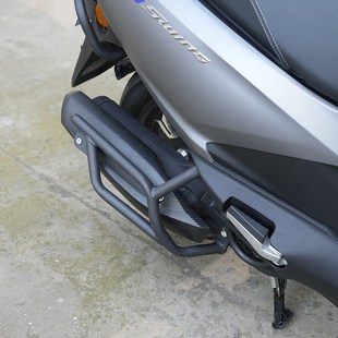 适用于铃木UY125排气管护杠UY125T消音器保险杠改装消Z声器防摔杠