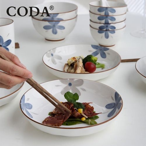 蔻达CODA花开富贵餐具28件套D23E03釉下彩工艺 微波炉可用 可批