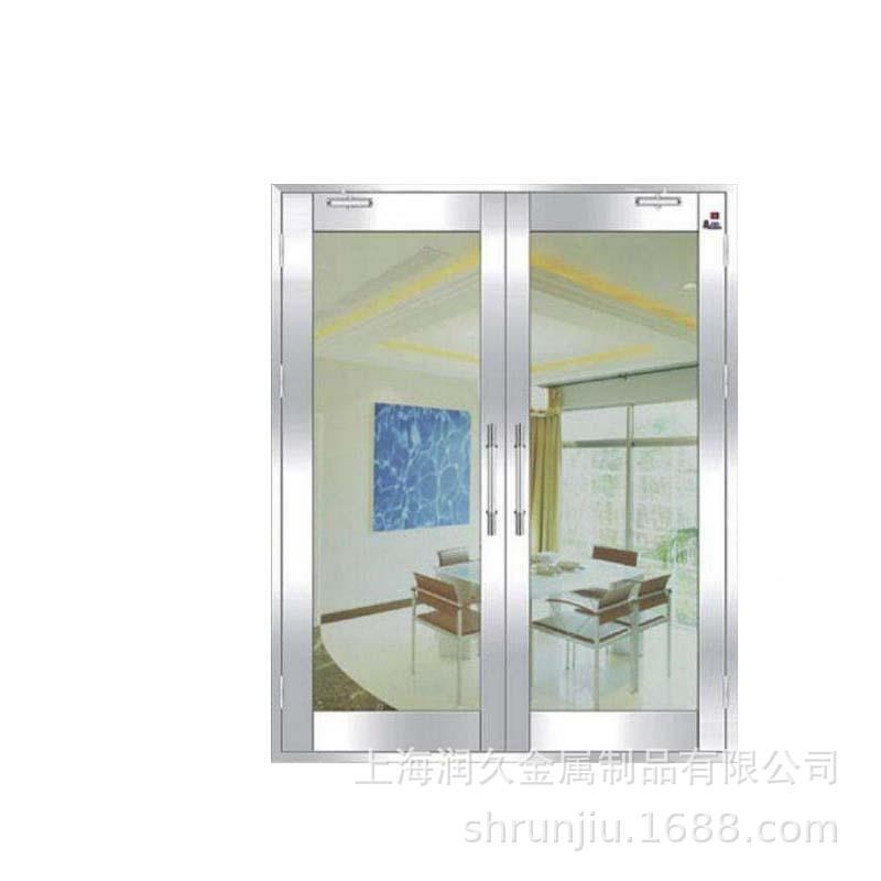 上海供乙级e大玻防璃防火门04门QTFM-182不锈应钢镀金防火镀钛
