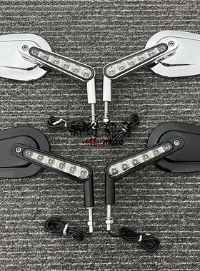 哈雷XL883fXL1200X48硬汉戴娜 滑翔街霸威路德LED后视镜倒车反光