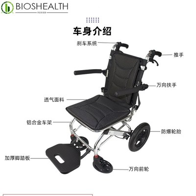 轮椅折叠轻便老人专用手动轮椅y老年人户外手推车残疾人座椅可登