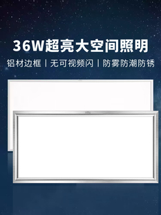 雷士照明厨房灯led集成吊顶厨卫灯铝扣板吊顶卫生间平板灯300 600