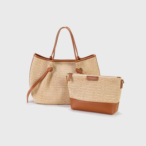 CAMPO MARZIO意大利品牌Prato 编织复古通勤包包女款托特圣诞礼物