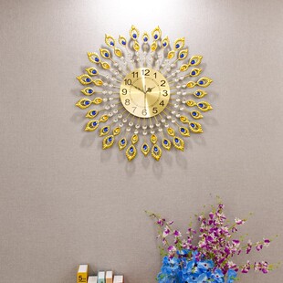 速发欧式太阳钟表挂o钟客厅个性创意时尚挂表家用现代简约大气静