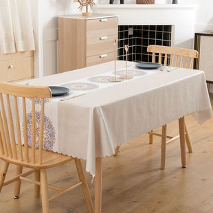 美仑美奂桌旗桌布防水防油u防烫免洗餐桌布北欧简约餐厅长方形台