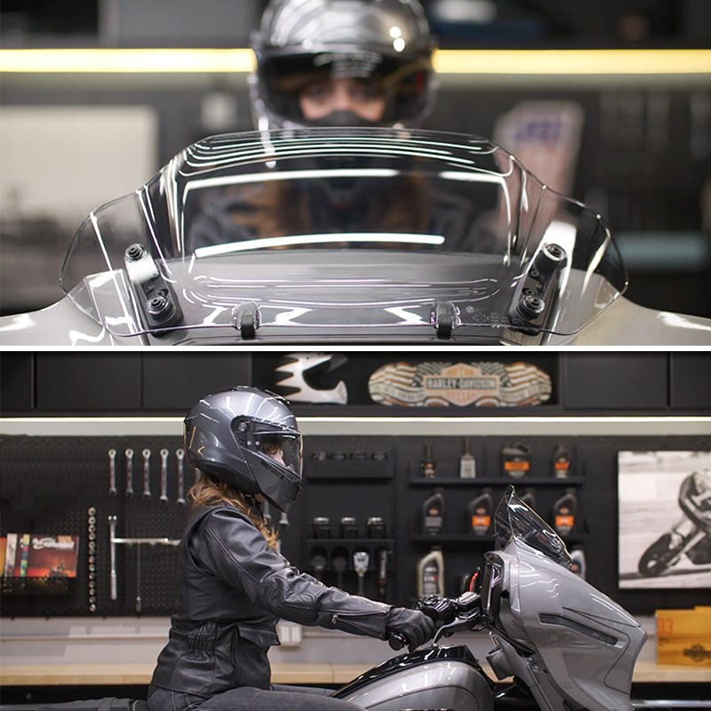 适用于哈雷23年后121r大道滑翔CVO透明10英寸挡风玻璃5英寸风挡