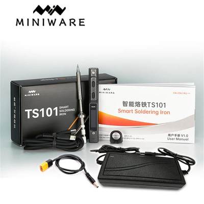 MINIWARE 新品TS101迷你智能电烙铁套装一键快速升温 TS100烙铁头