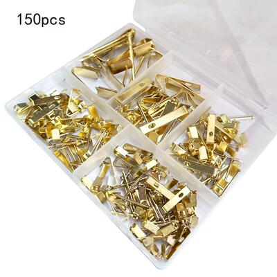 1挂50金木墙挂钩相套盒框挂画属钩配件金属挂钩无痕钉铜帽钩